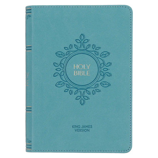 Aqua Blue Large Print Compact KJV Bible