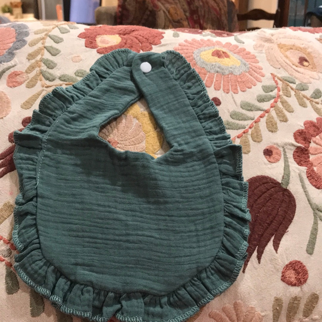 Ruffled Baby Bib