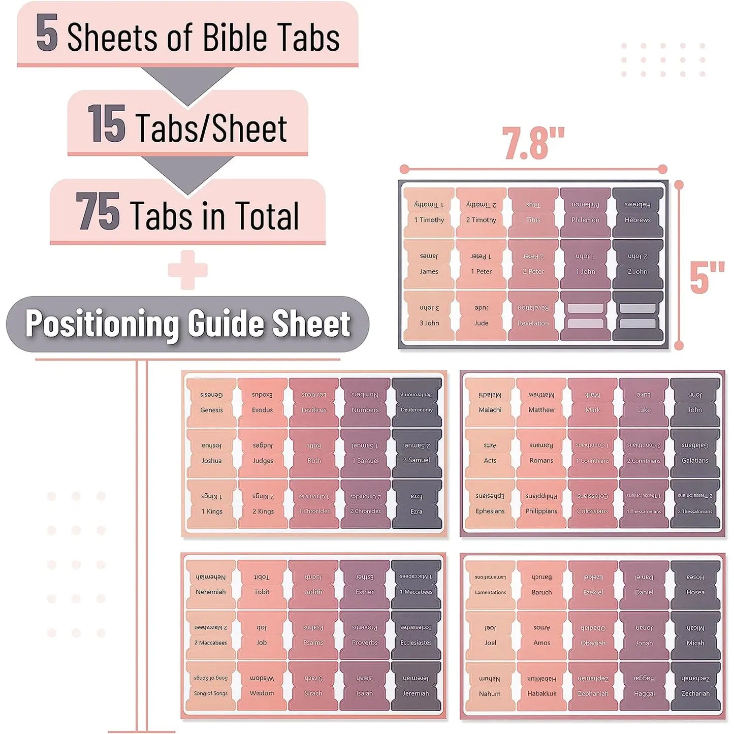 Mr. Pen- Bible Tabs, 75 Tabs