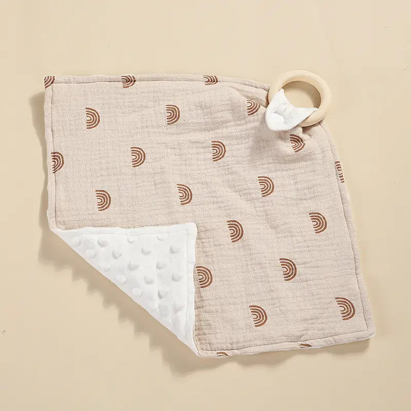 1pc Baby Comfortable Soothing Towel, Hanging Bib, Touchable Scarf