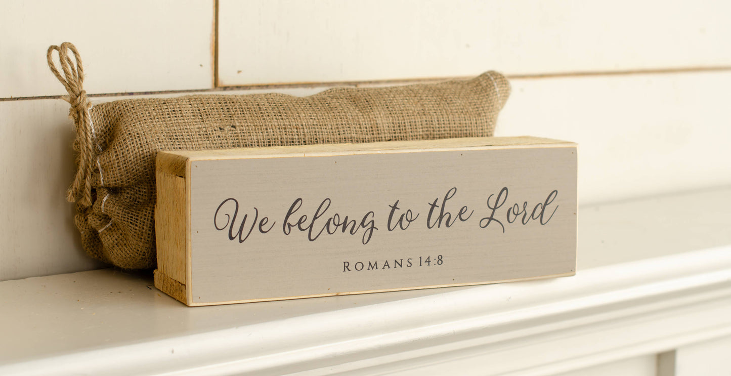 Bereavement Shelf Sitters | 12 x 4" Box Frame Sign | Comes w: He Will Wipe Away Every