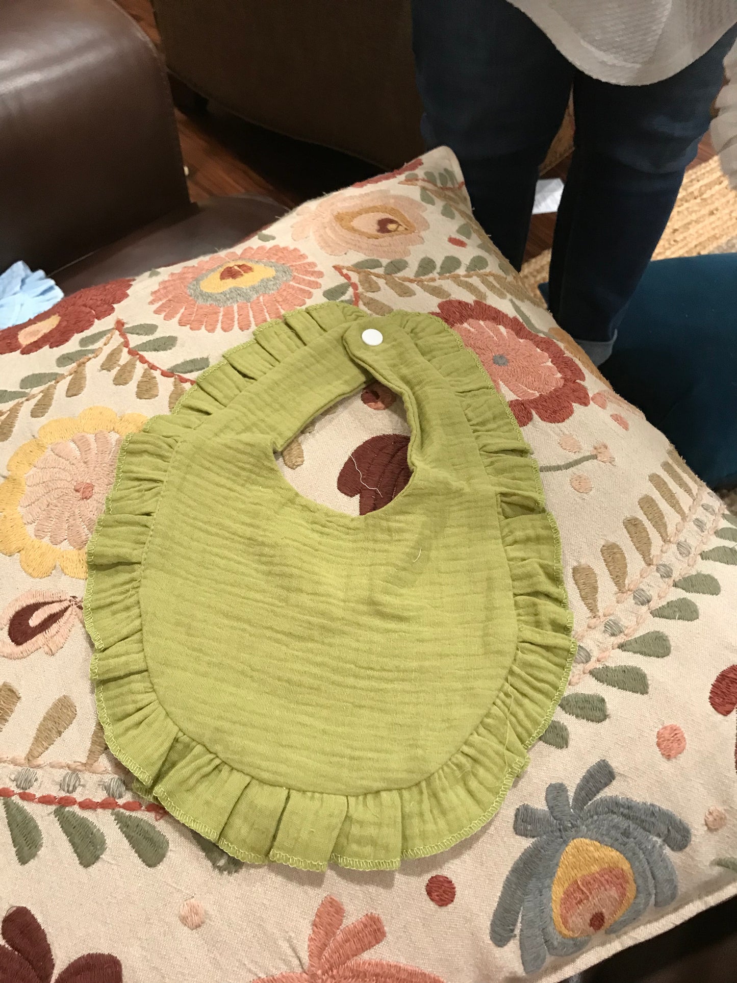 Ruffled Baby Bib