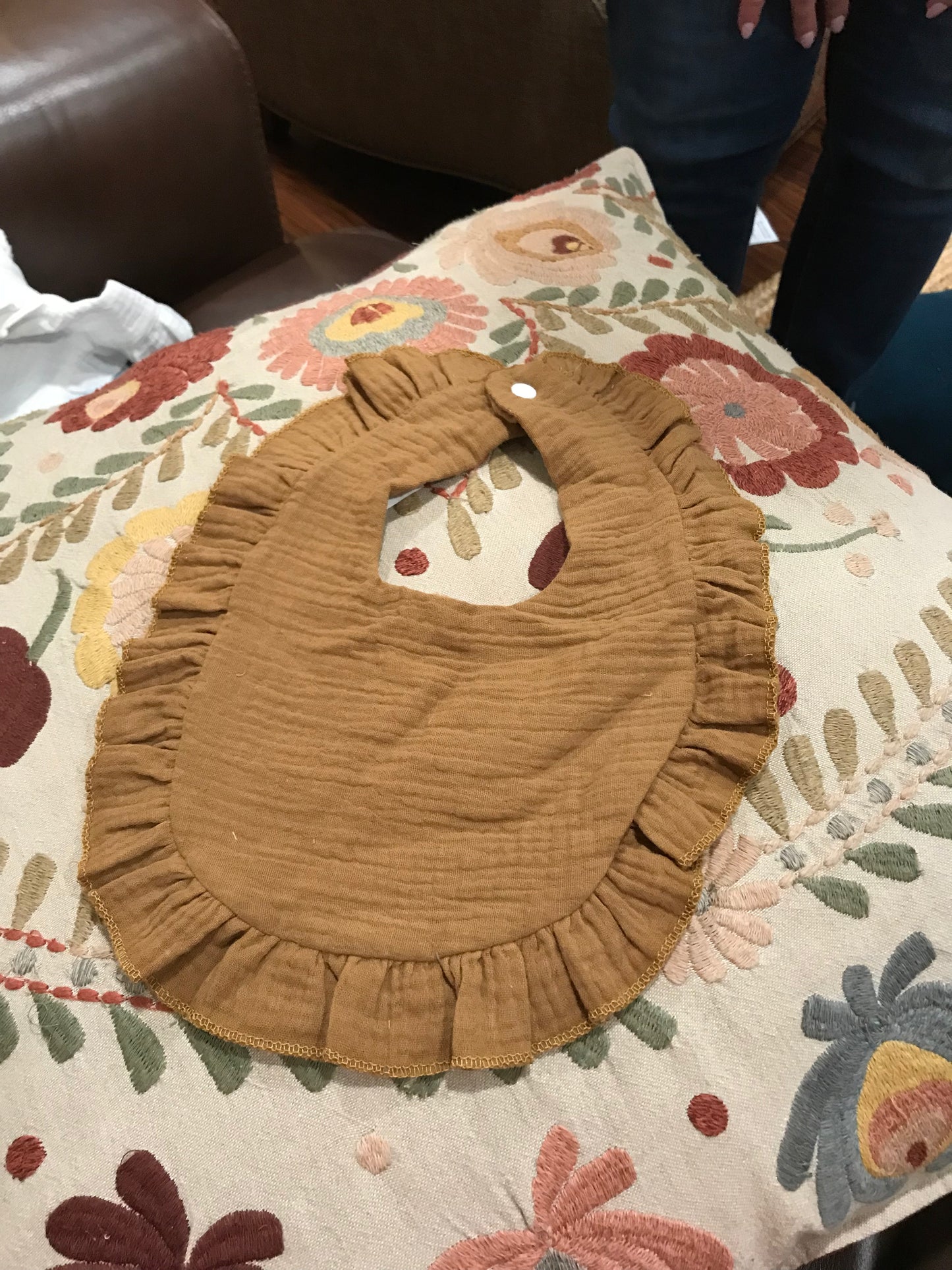 Ruffled Baby Bib