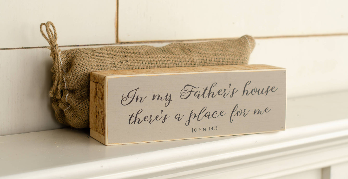 Bereavement Shelf Sitters | 12 x 4" Box Frame Sign | Comes w: The Man On The Middle Cross