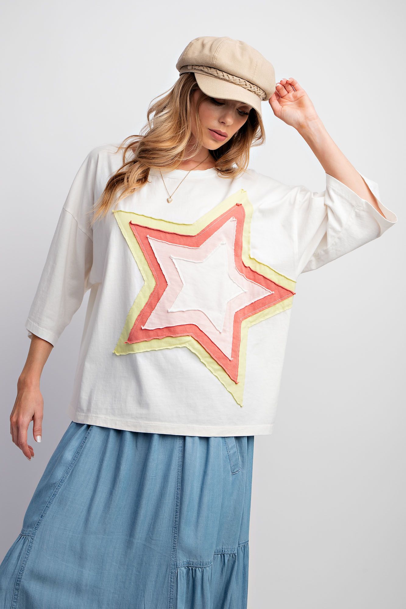 Half Sleeve Star Patch T