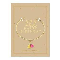 Happy Birthday Tassel Cuff