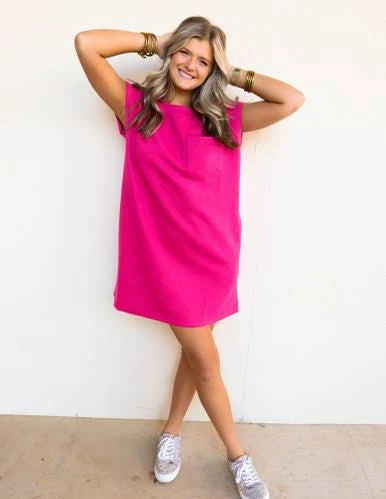 Short Sleeve Shift Dress