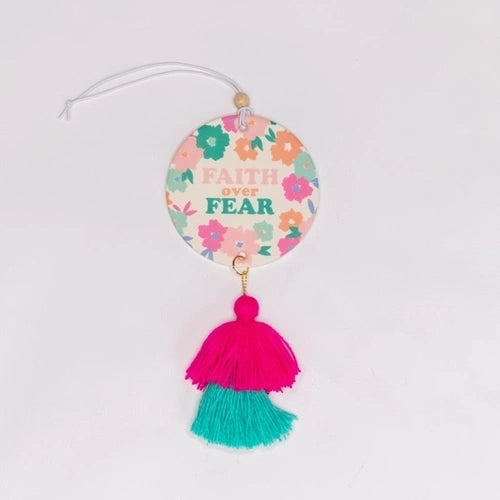 Mary Square Air Freshener Faith Over Fear