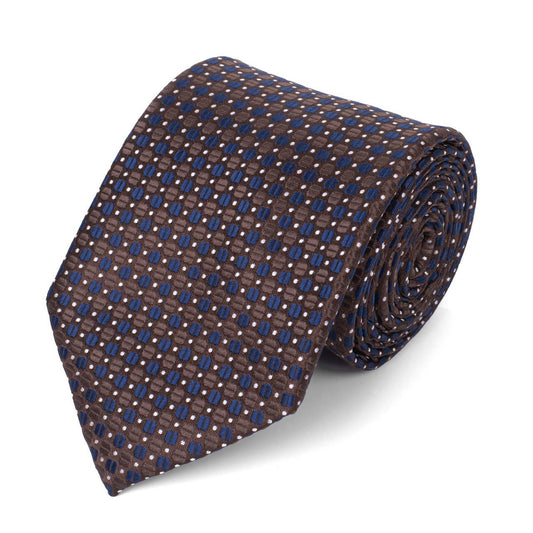 Men's Micro Fiber Poly Woven Regular Tie -MPW5984: Brown