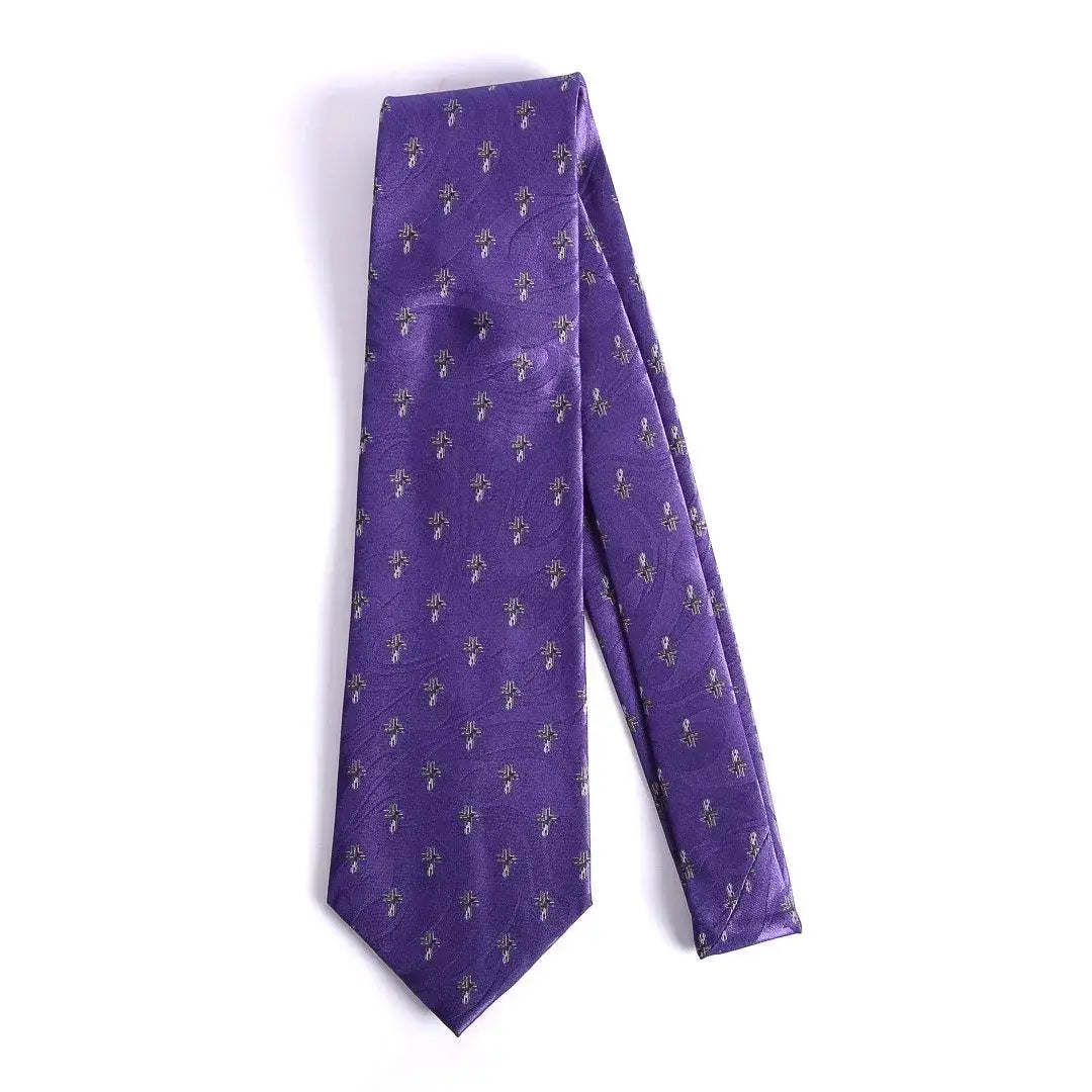 Tie Polyester - Purple Cross