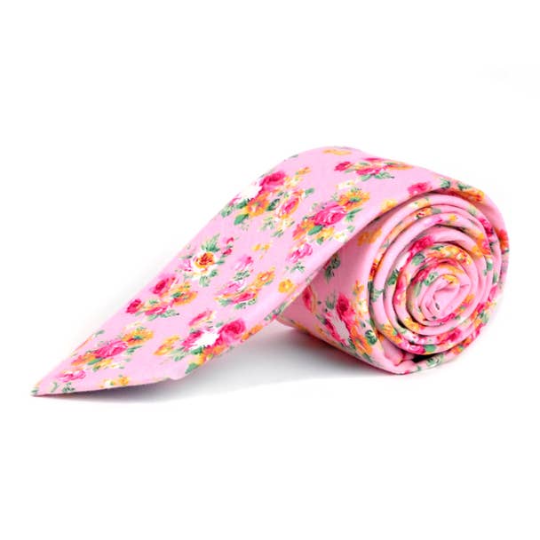 Floral Cotton Slim Tie 2.5"