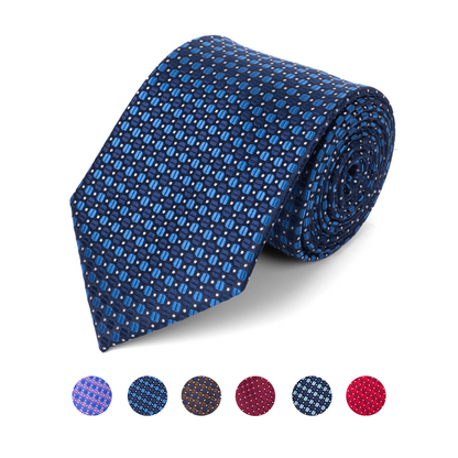 Men's Micro Fiber Poly Woven Regular Tie -MPW5984: Blue