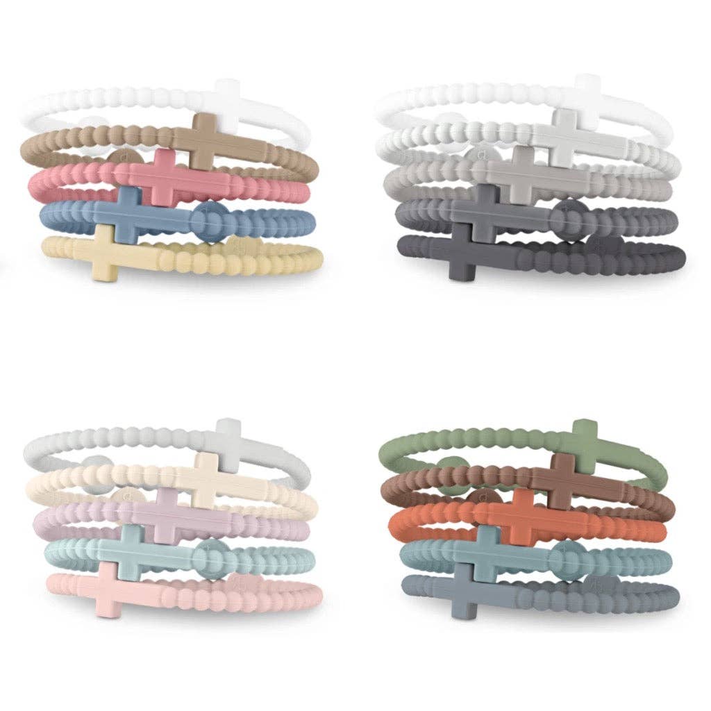 Jesus Bracelets (Cross Bracelets): Neon (5 pack) / Large