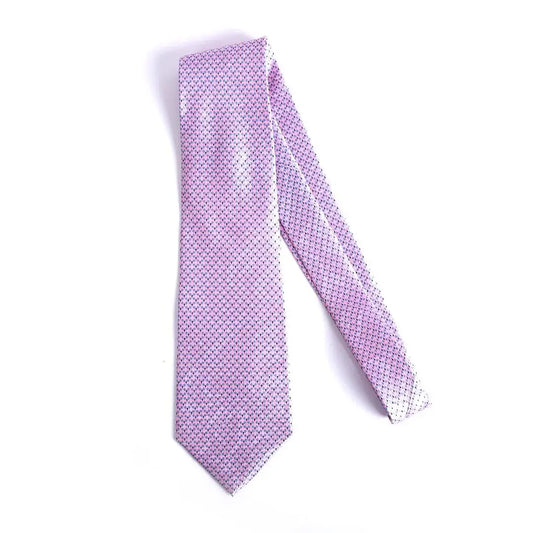 Tie Polyester - Diamond Cross - Pink