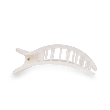 Coconut White Medium Flat Round Clip