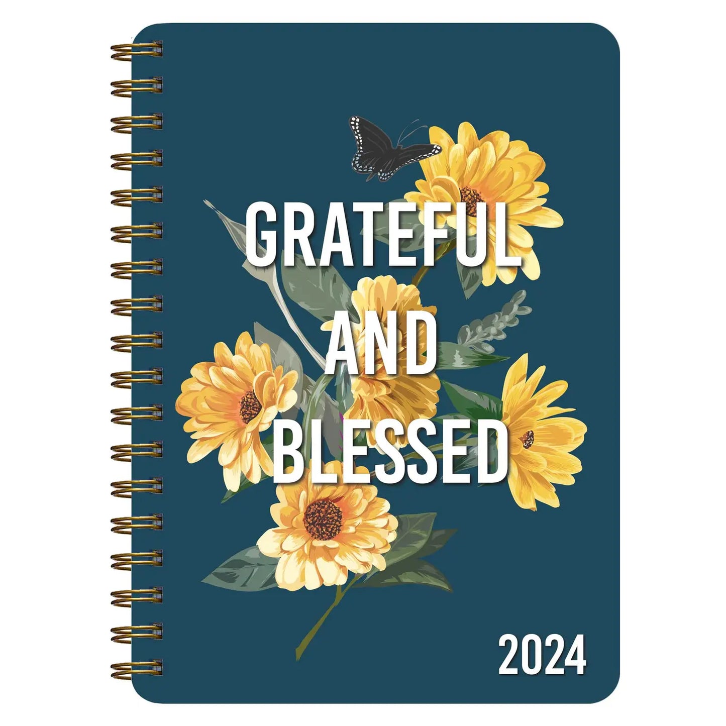 2024 Grateful and Blessed Wirebound Weekly Planner