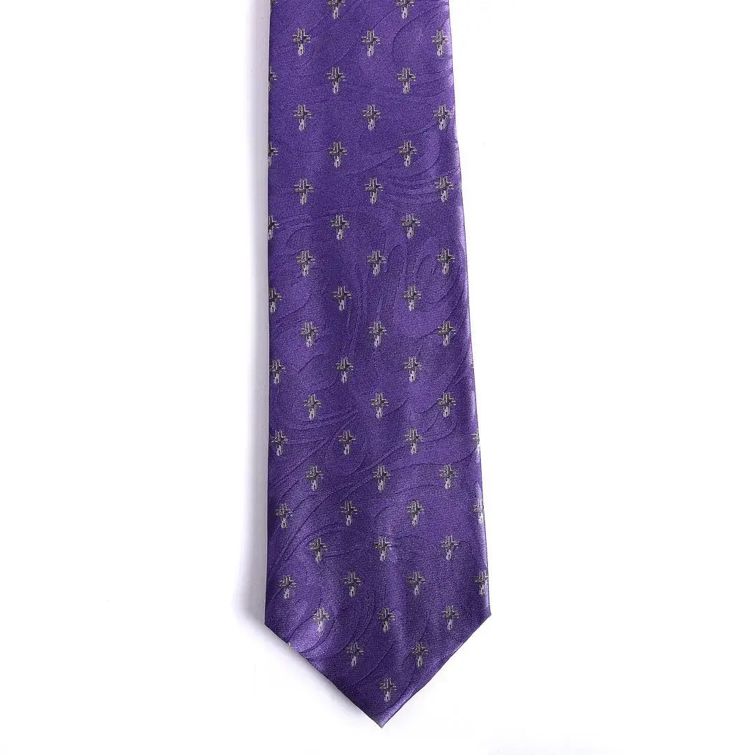 Tie Polyester - Purple Cross