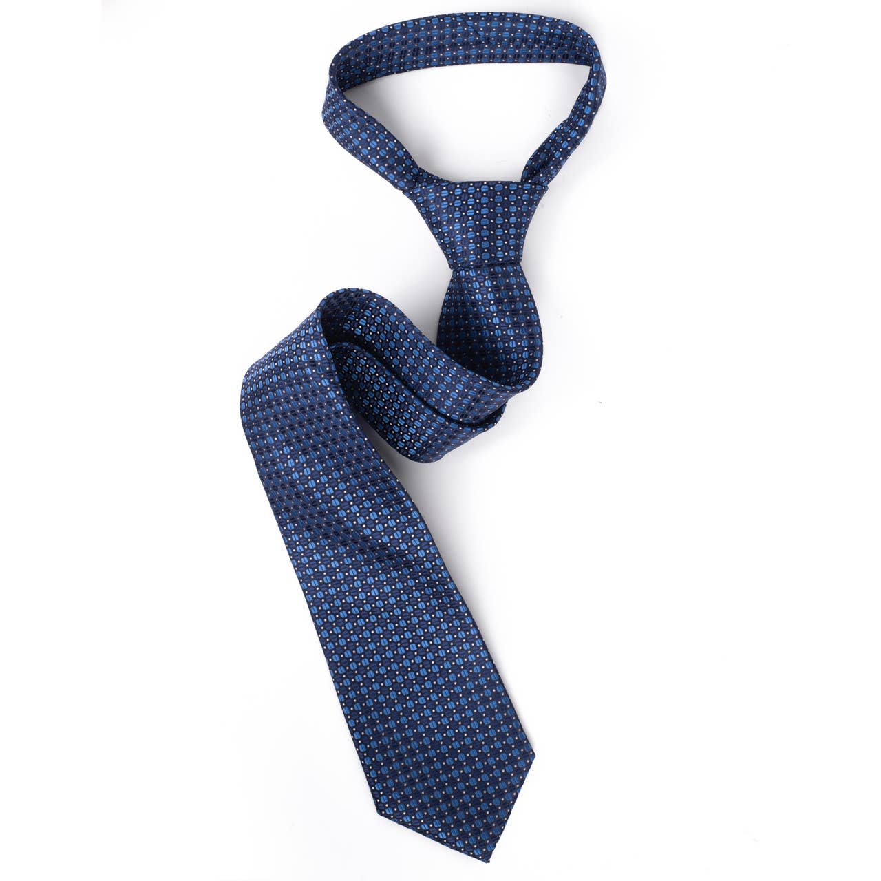 Men's Micro Fiber Poly Woven Regular Tie -MPW5984: Blue