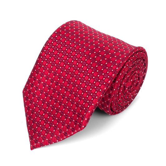 Men's Micro Fiber Poly Woven Regular Tie -MPW5984: Red