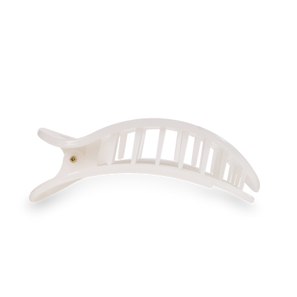 Coconut White Small Flat Round Clip