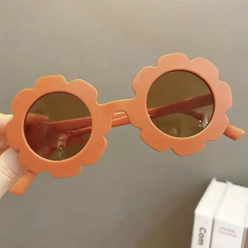 Children's Sunglasses Girls Super Cute Flower Frame