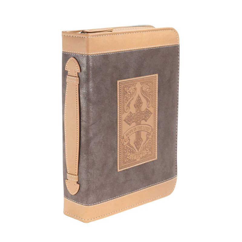 DIVINITY BIBLE COVER BROWN CROSS