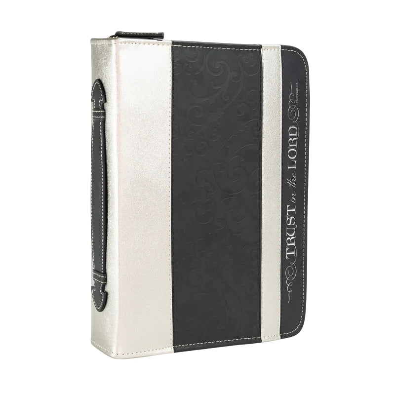 DIVINITY BIBLE COVER TRUST IN THE LORD BLK/SILVER