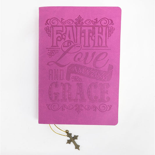 DIVINITY FAITH LOVE AND GRACE JOURNAL PINK