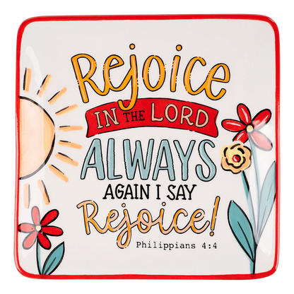 Glory Haus - Rejoice In The Lord Always Trinket Tray