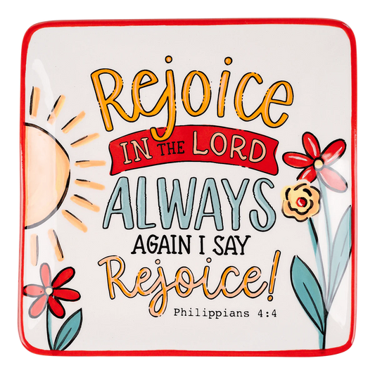 Glory Haus - Rejoice In The Lord Always Trinket Tray