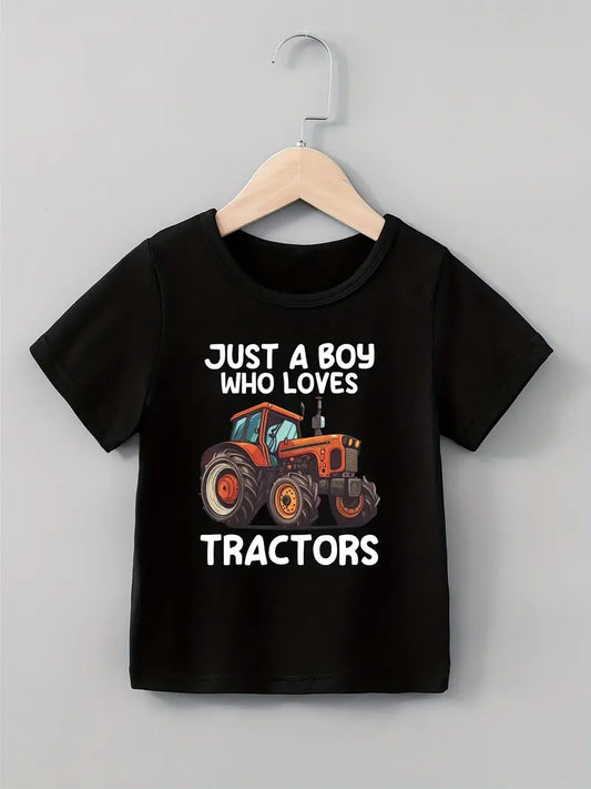 JUST A BOY WHO LOVES TRACTORS TEE