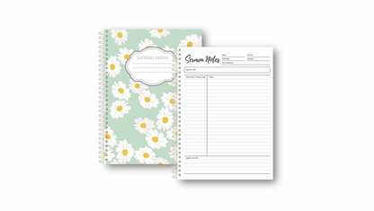 Sermon Notes Spiral-bound journal, 40 pages: Full Size- 8.5"x11"