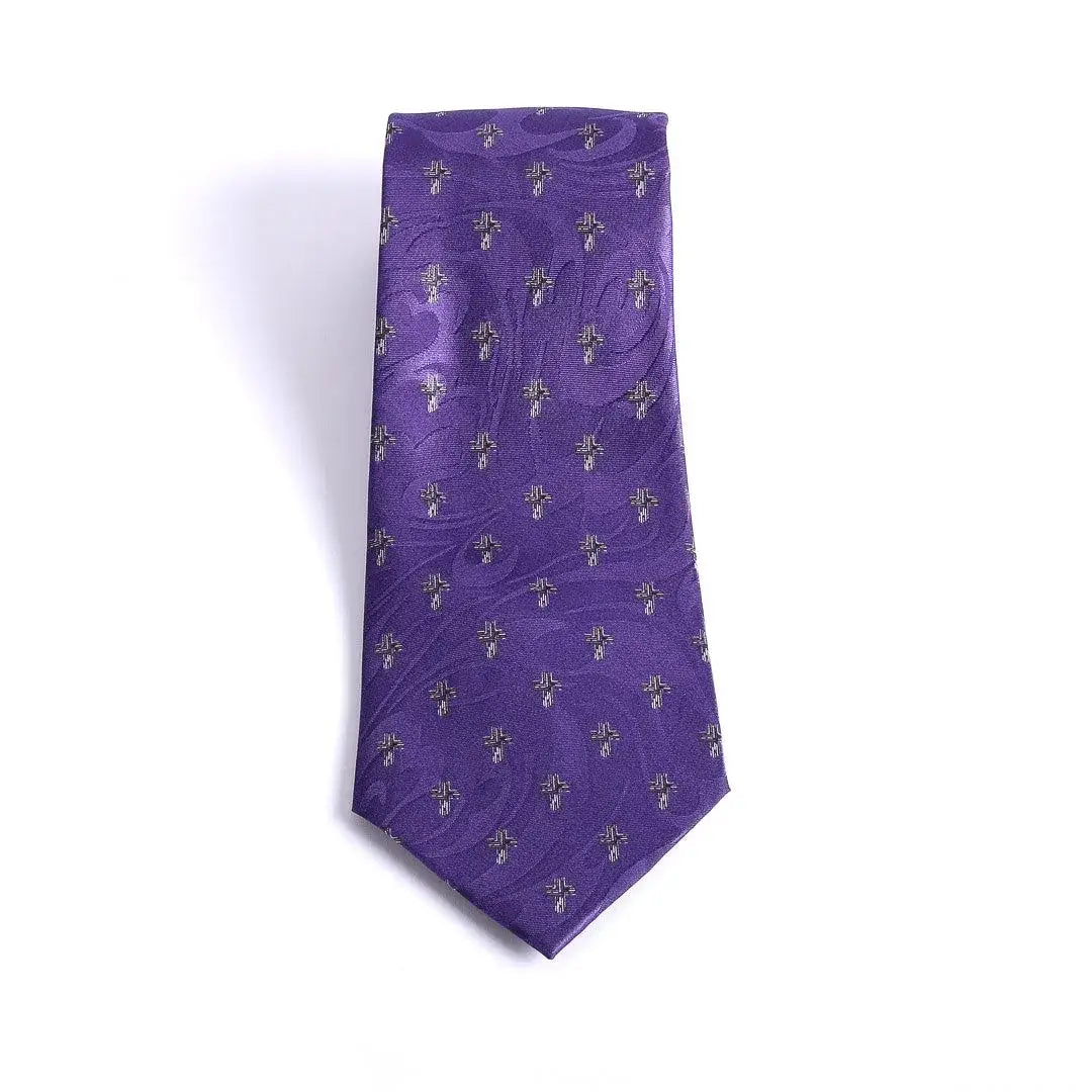 Tie Polyester - Purple Cross