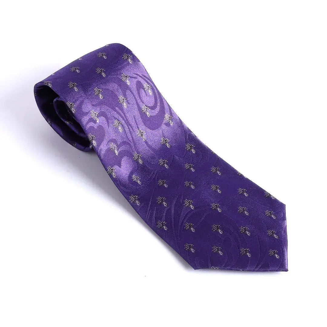 Tie Polyester - Purple Cross