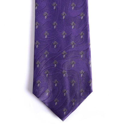 Tie Polyester - Purple Cross