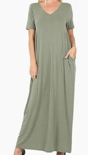 Short Sleeve Maxi Dress