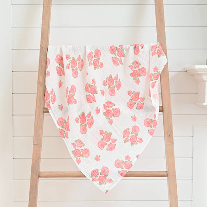 Blooming Elegance Baby Swaddle Blanket