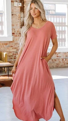 Short Sleeve Maxi Dress