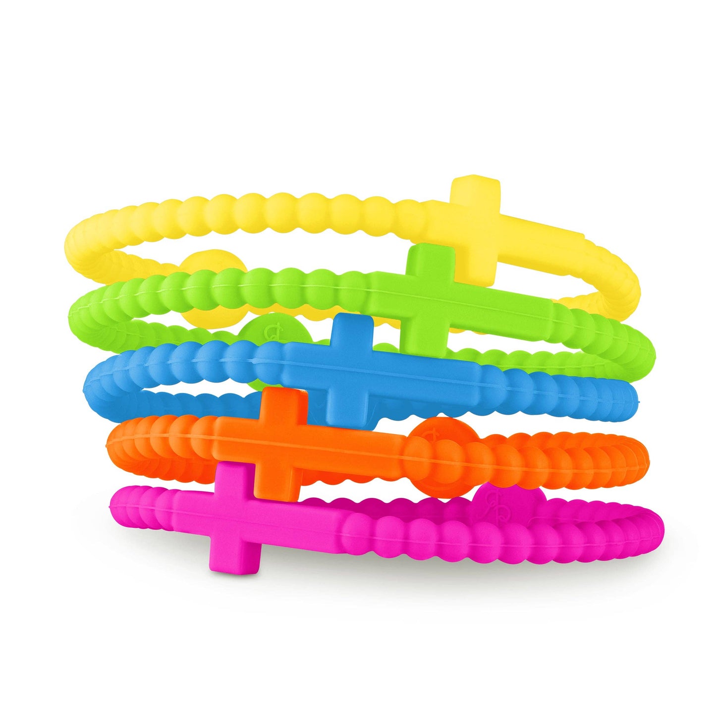 Jesus Bracelets (Cross Bracelets): Neon (5 pack) / Small