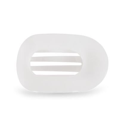 Coconut White Medium Flat Round Clip